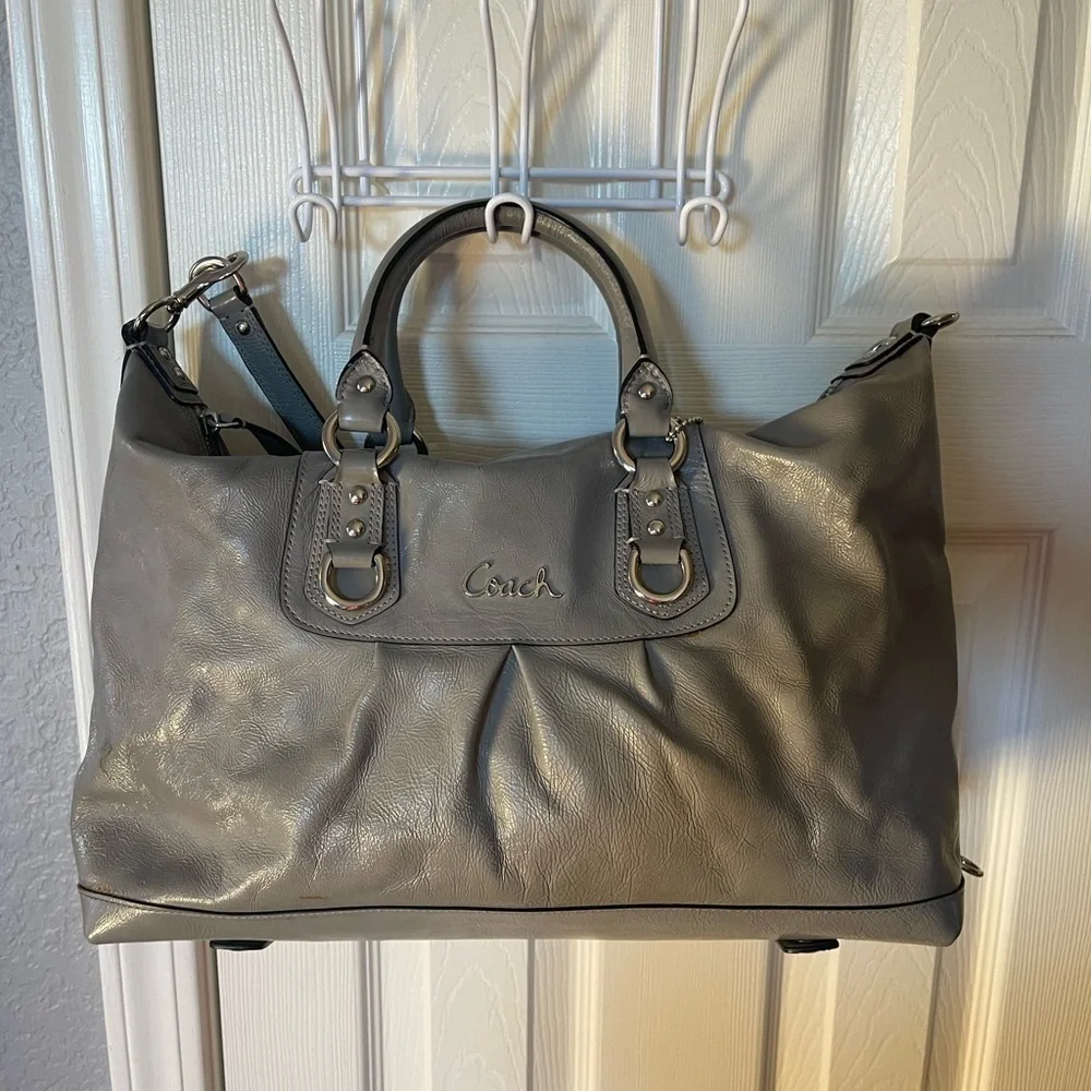 Coach Large Gray Ashley Satchel